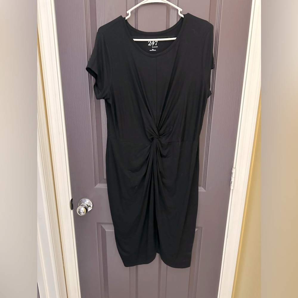 Maurice’s 24/7 Crewneck Dress Color Black Size 0X